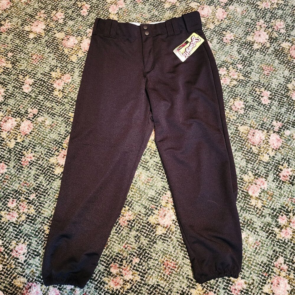 Soffe Intensity Girl's M Black Softball/Baseball Pants NWT #596